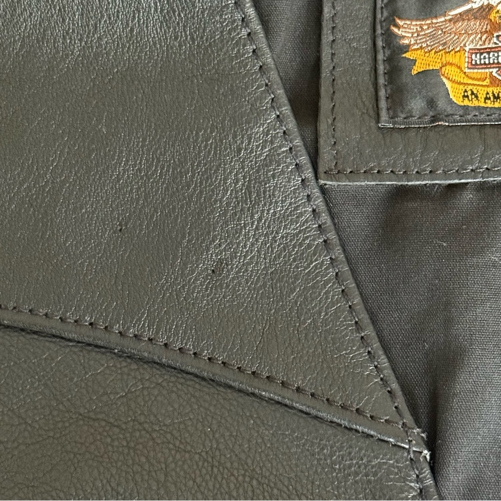 Classic Black Leather Vest - Women's Button Front - Picture 10 of 11